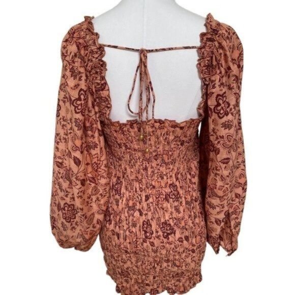 Free People Smock It To Me Floral Mini Dress Size Large NWOT - Picture 9 of 13